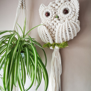 Sowa makrama dekoracja