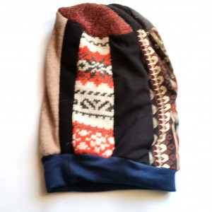 Czapka damska patchworkowa