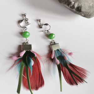 Klipsy piora folk boho