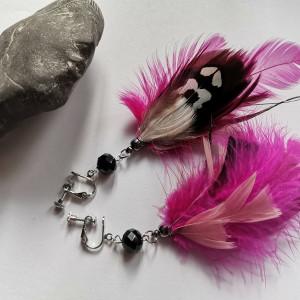 Klipsy piora folk boho