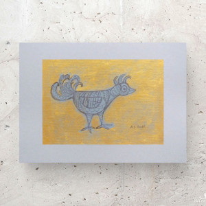 mała grafika na ścianę, A4 obrazek z ptaszkiem, ptaszek rysunek do salonu, ptaszek obrazek do domu, ślub prezent, prezent na ślub, prezent do domu