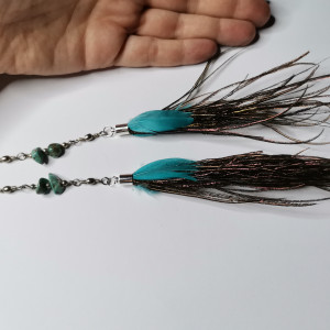 Klipsy piora folk boho