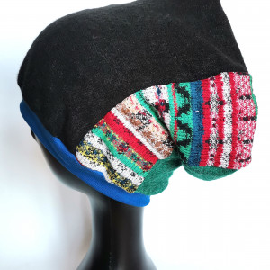 czapka turbanowa etno boho patchwork handmade
