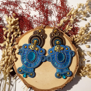 Flamenco -  długie i okazałe kolczyki sutasz