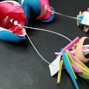 Kolczyki  wiszace duze kwiaty