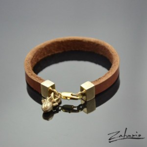 Bransoleta serce anatomiczne brąz Zahario