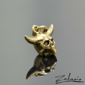 Wisior czaszka rogata braz Zahario