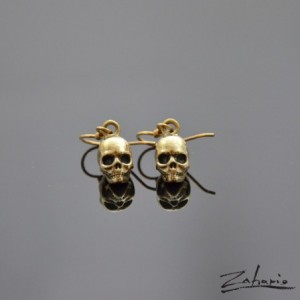 Kolczyki czaszki brąz Zahario
