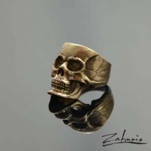 Sygnet czaszka brąz Zahario