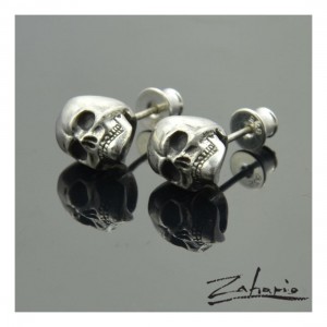 Kolczyki czaszki srebro Zahario