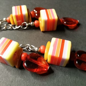 Kolczyki  wiszace serca