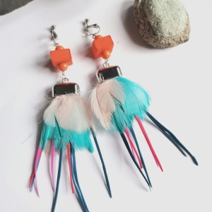 Klipsy  etno duze afrykanskie