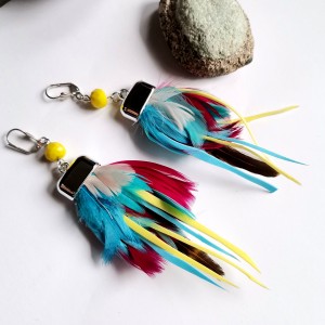 Kolczyki  wiszace duze etno