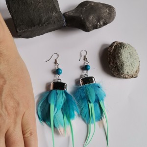 Kolczyki  wiszace duze etno