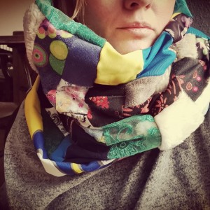 Komin patchworkowy na podszewce