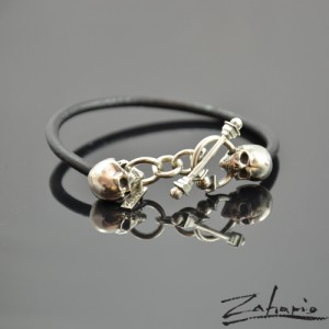 Bransoletka czaszki srebro Zahario