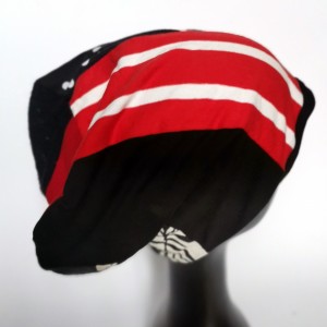 Czapka patchworkowa kwiaty paski