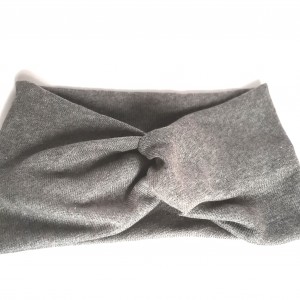 Opaska szara turbanowa