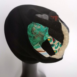 Czapka damska góra patchworkowa