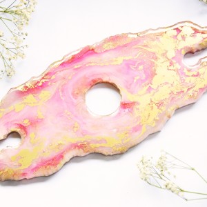 Stojak / taca na wino - róż