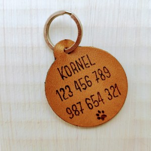 Adresówka skórzana-dwa numery telefonu