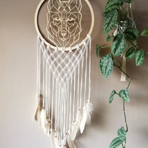 Łapacz snów z motywem wilka XL - WYPRZEDAŻ