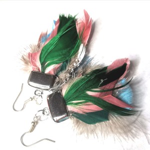 Kolczyki  wiszace duze etno