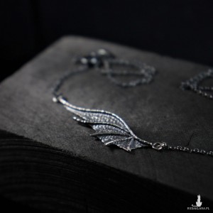 Naszyjnik smocze skrzydło ze srebra