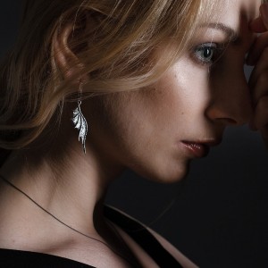 Długie kolczyki smocze ze srebra