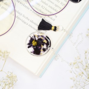 Biżuteryjna Zakładka do książki - czerń