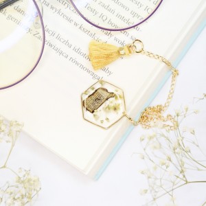 Biżuteryjna Zakładka do książki - stary  list