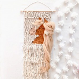 Koń makrama, makatka z imieniem, konik dla dziewczynki