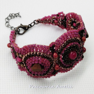 pleciona bransoletka z jadeitem