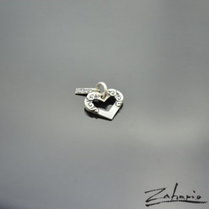 Wisior Serce Zdobione Srebro Zahario