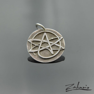 Wisior Znak Ateistów Srebro Zahario