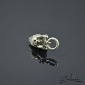 Wisior Serce Biomechaniczne Srebro Zahario