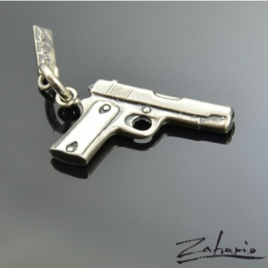 Wisior Pistolet Srebro Zahario