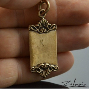 Wisior Nieśmiertelnik Zdobiony Brąz Zahario