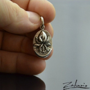 Wisior Cthulu Czarny Faraon Srebro Zahario