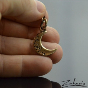 Wisior Księżyc Brąz Zahario