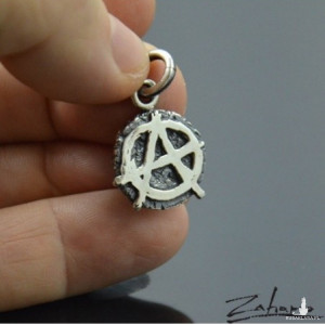 Wisior Znak Anarchistów Srebro Zahario
