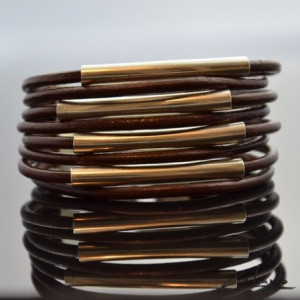 Bransoleta Schody Do Nieba Brązowa Srebro Zahario