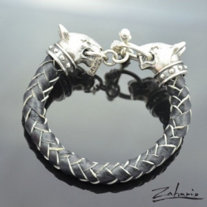 Bransoleta Bulteriery Srebro Zahario