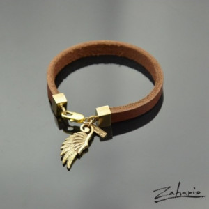 Bransoleta Skrzydło Brąz Zahario