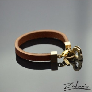 Bransoleta Serce Brąz  Zahario