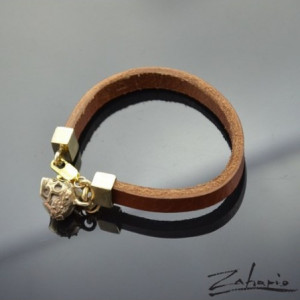 Bransoleta Czaszka Wieniec Dębowy Brąz Zahario