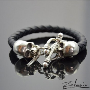 Bransoleta Czachy Srebro Zahario