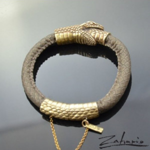 Bransoleta Wąż Uroboros Brąz Zahario