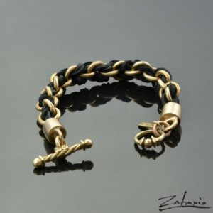 Bransoleta z Rzemieniem Brąz Zahario