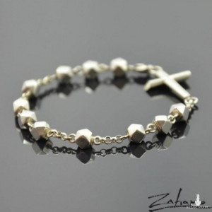 Bransoleta Różaniec Srebro Zahario